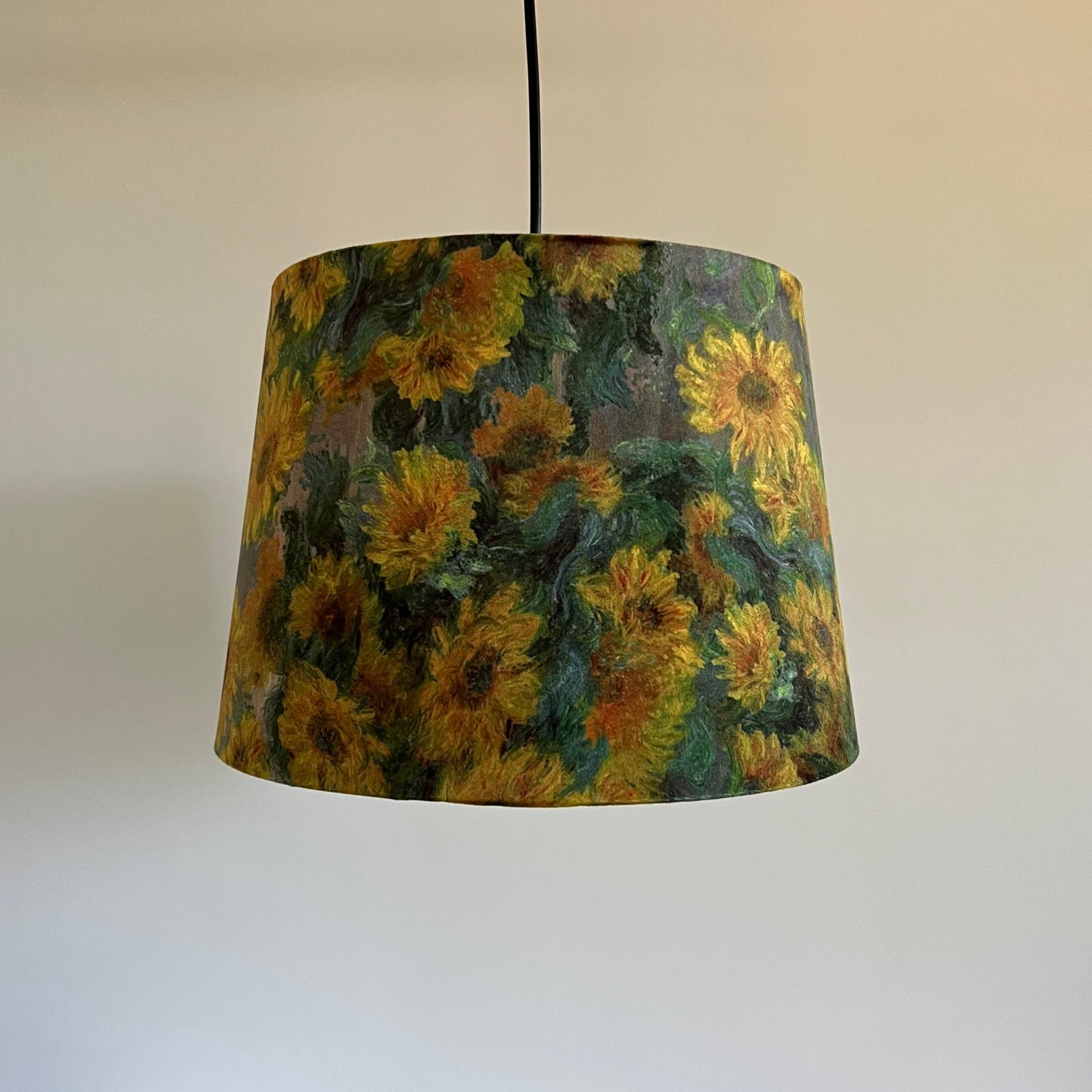 Van Gogh Sunflowers velvet french drum lampshade/ ceiling light shade, empire lampshade