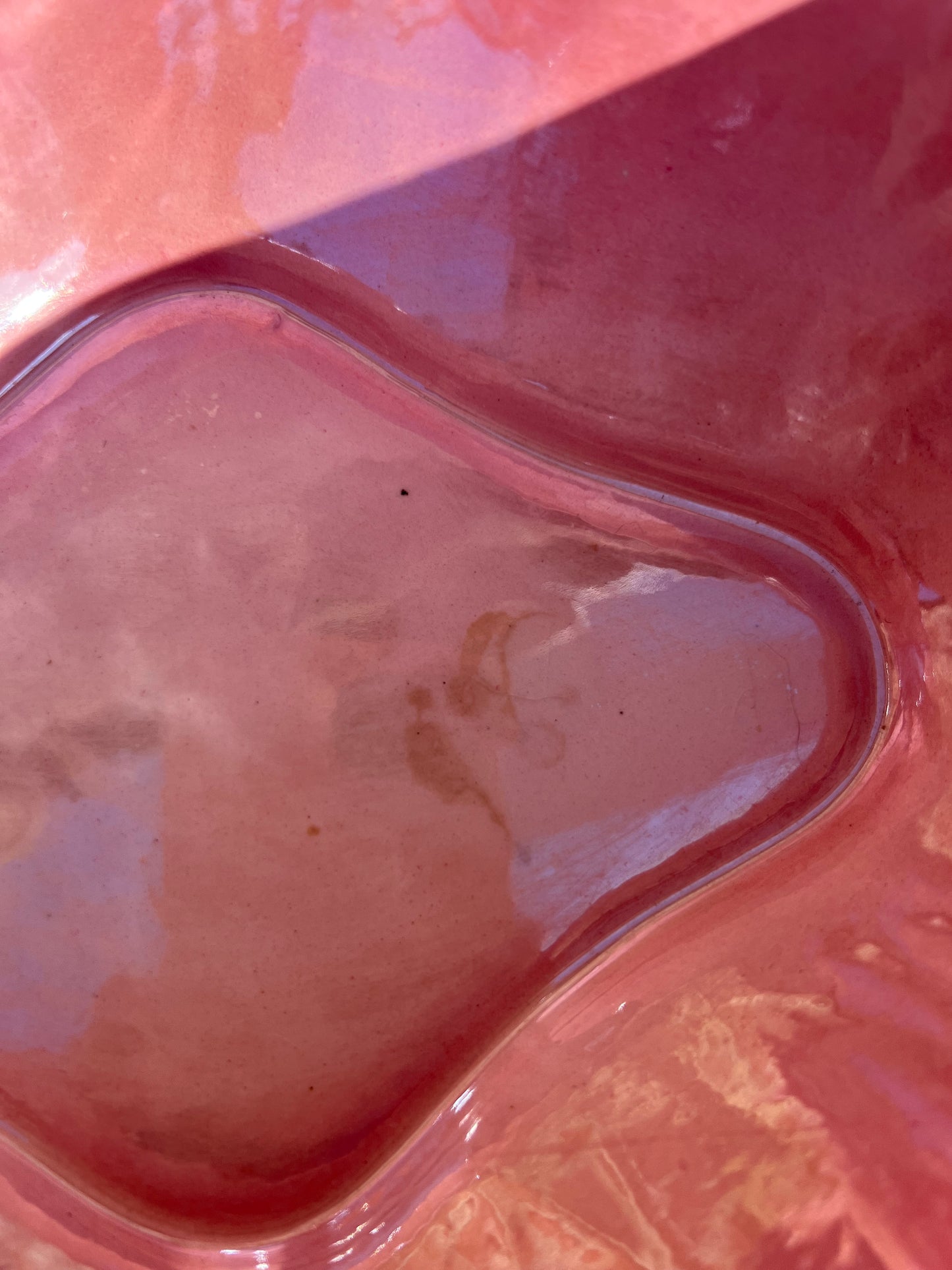 Floral salad bowl, with serving utensils