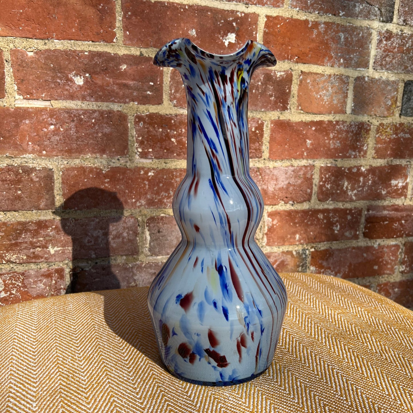 Murano tall glass vase