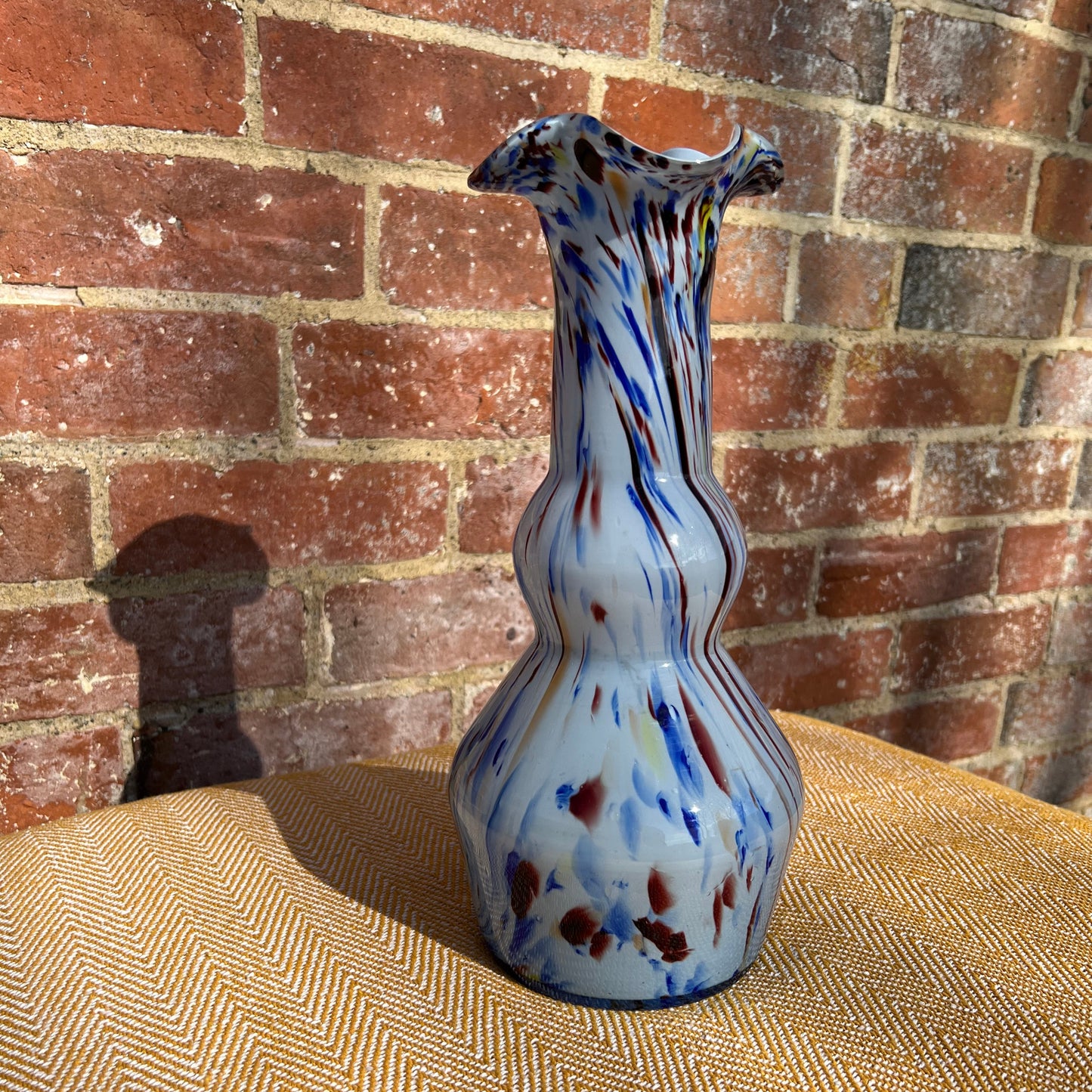Murano tall glass vase