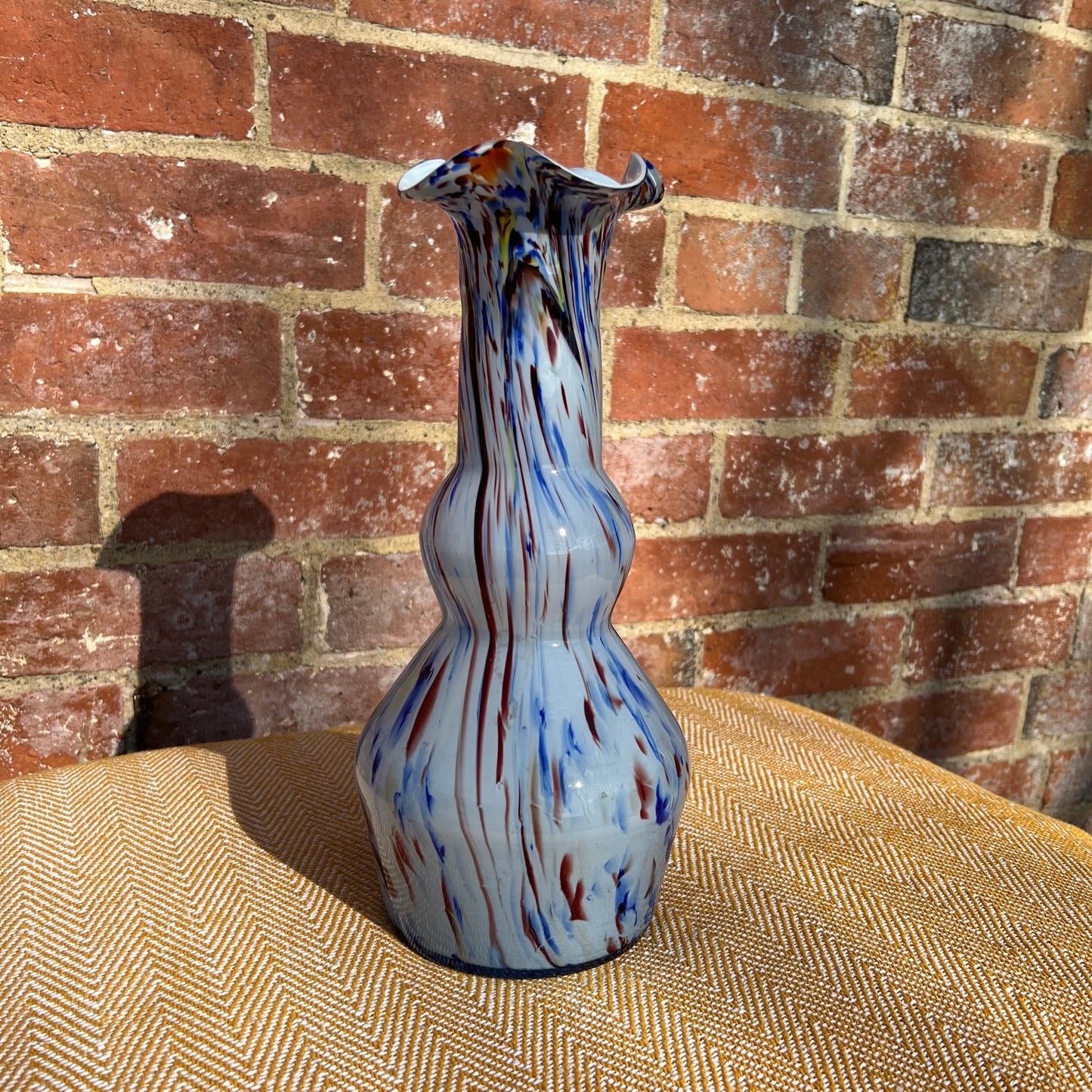 Murano tall glass vase