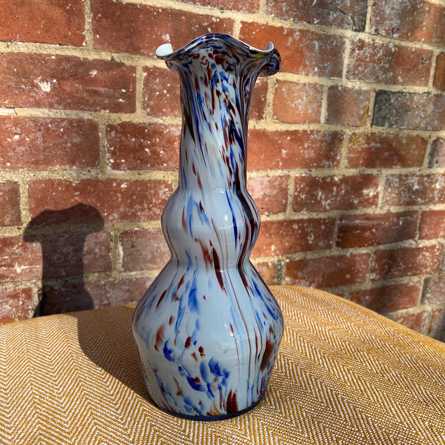 Murano tall glass vase