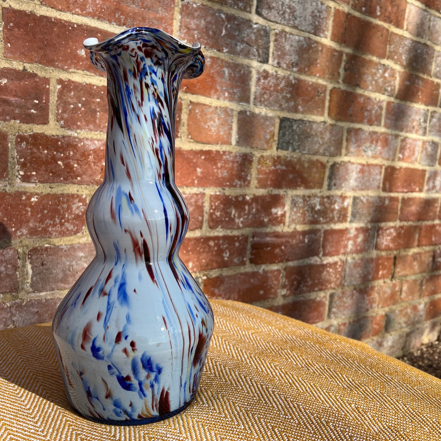 Murano tall glass vase