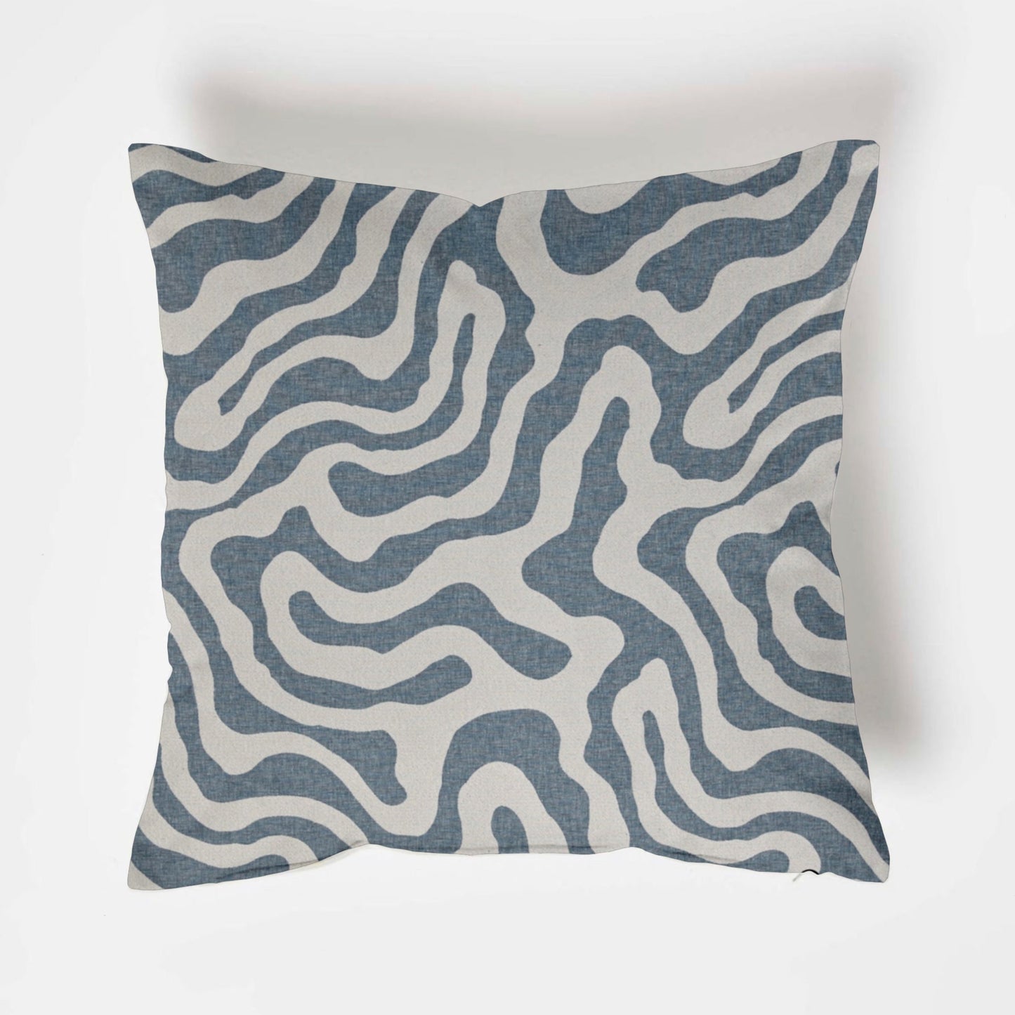 Blue wiggle throw cushion, scatter cushions