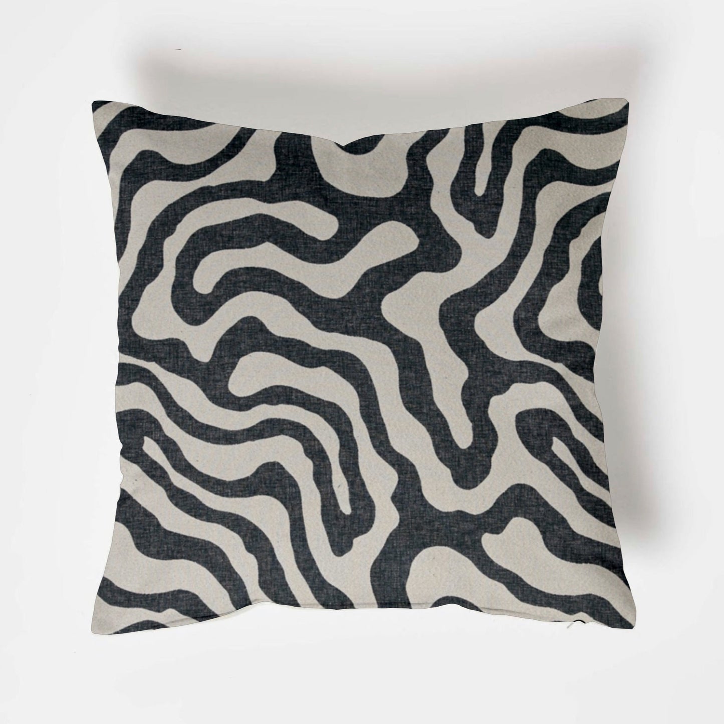 Black wiggle throw cushion, scatter cushions