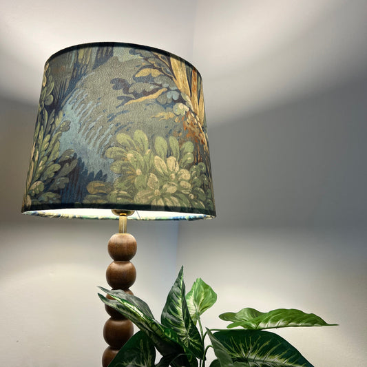Forbidden forest velvet french drum lampshade/ ceiling light shade, empire lampshade