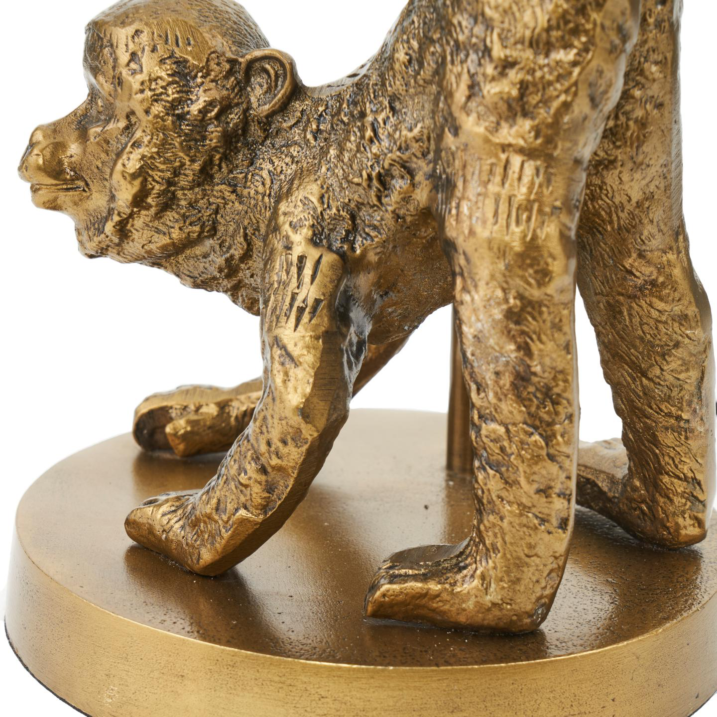 Antique brass monkey table lamp
