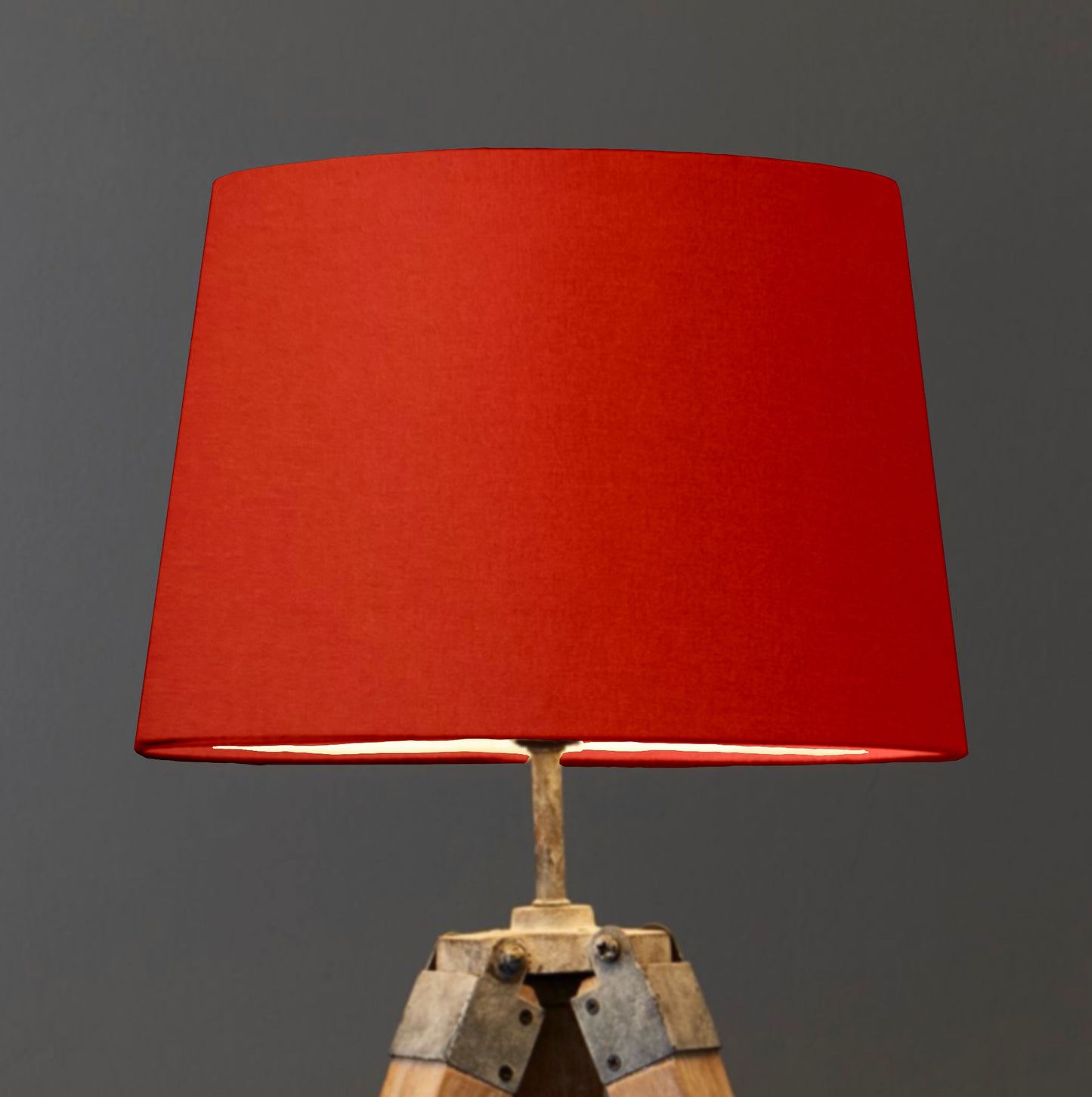 Burnt orange cotton french drum lampshade/ ceiling light shade, empire lampshade