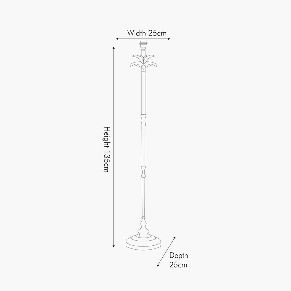 Silver nickel Palm tree, metal floor lamp