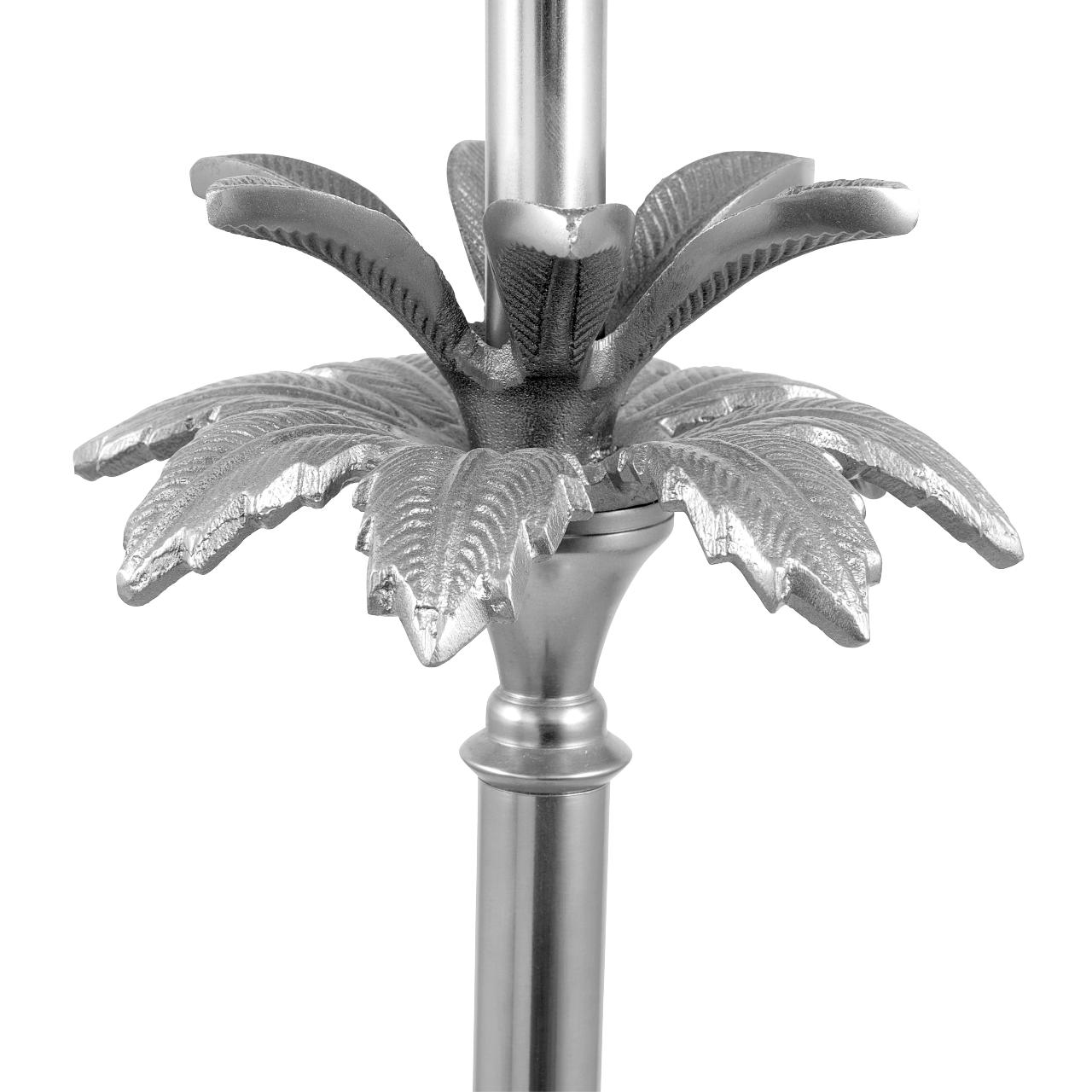 Silver nickel Palm tree, metal floor lamp