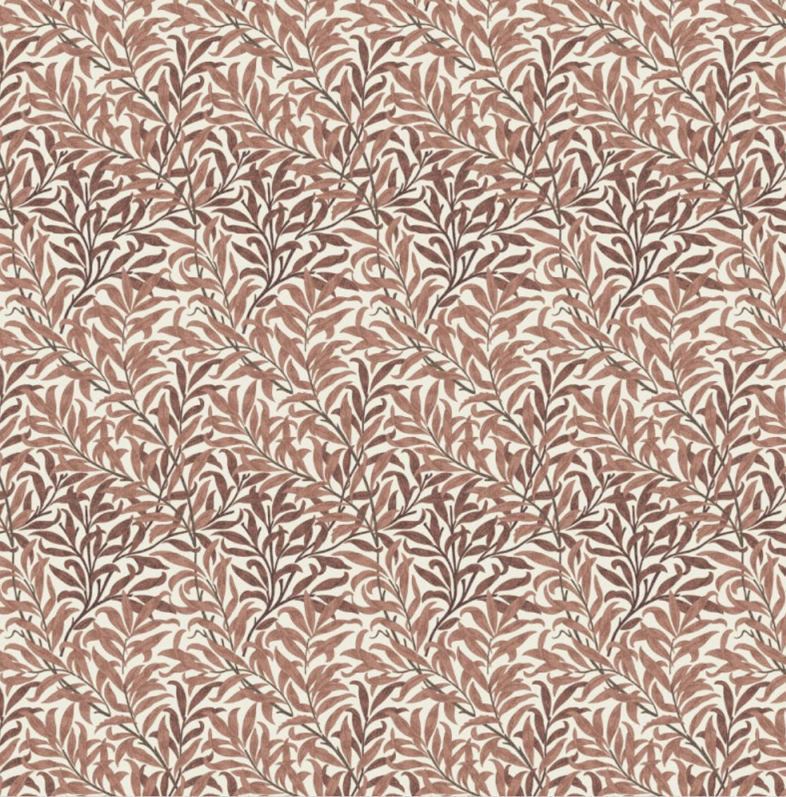 William morris rust willow leaves cotton cushion, scatter cushions