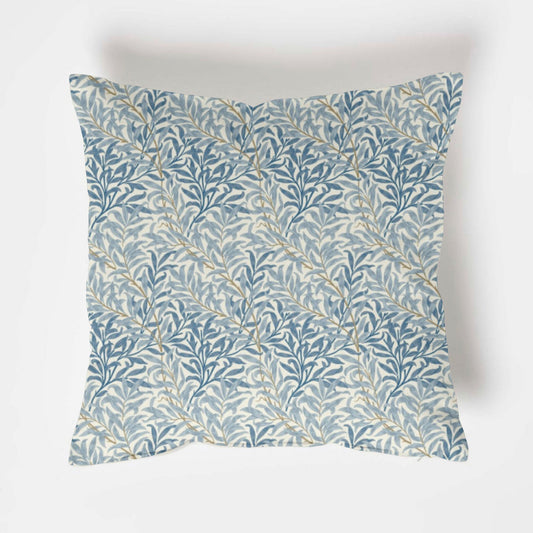 William morris blue willow leaves cotton cushion, scatter cushions