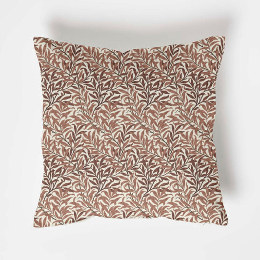 William morris rust willow leaves cotton cushion, scatter cushions