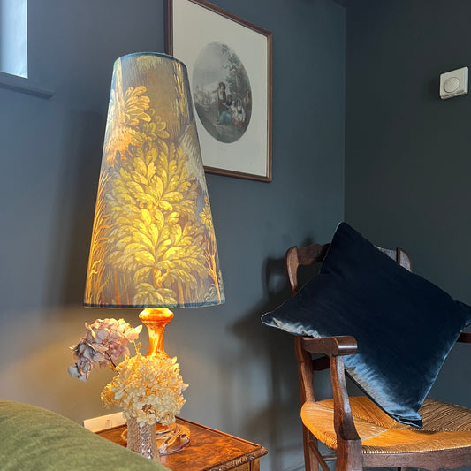 Forbidden forest Velvet cone lampshade, extra tall lampshade