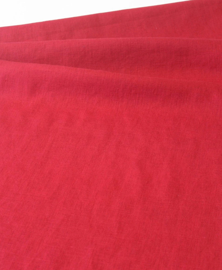 Red linen cylinder lampshade, extra tall lampshade