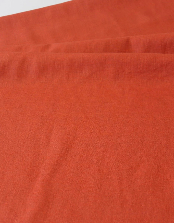 Rust linen cylinder lampshade, extra tall lampshade