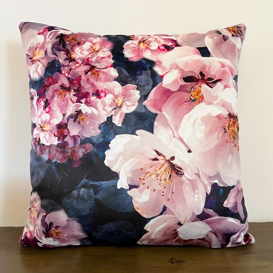Jolanda floral velvet cushion, scatter cushions.