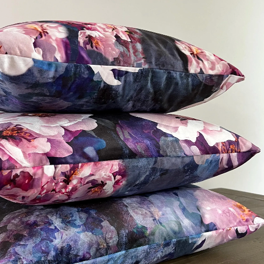 Jolanda floral velvet cushion, scatter cushions.