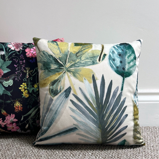 Rainforest velvet throw cushion, Scatter cushions