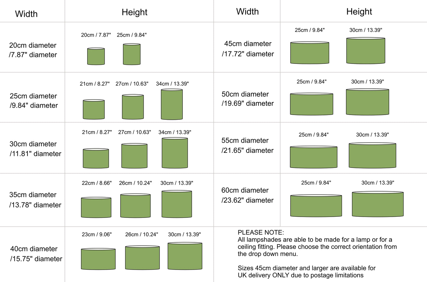 Lilac cotton drum lampshade/ ceiling shade with a white lining