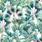 Tropical palm leaves velvet cone lampshade, extra tall lampshade
