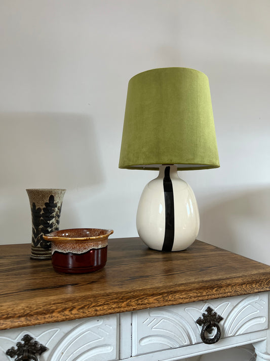 Olive green velvet french drum lampshade/ ceiling light shade, empire lampshade
