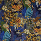 Floral Midnight Velvet cone lampshade, extra tall lampshade