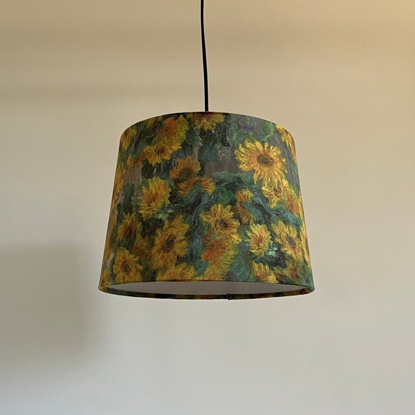 Van Gogh Sunflowers velvet french drum lampshade/ ceiling light shade, empire lampshade