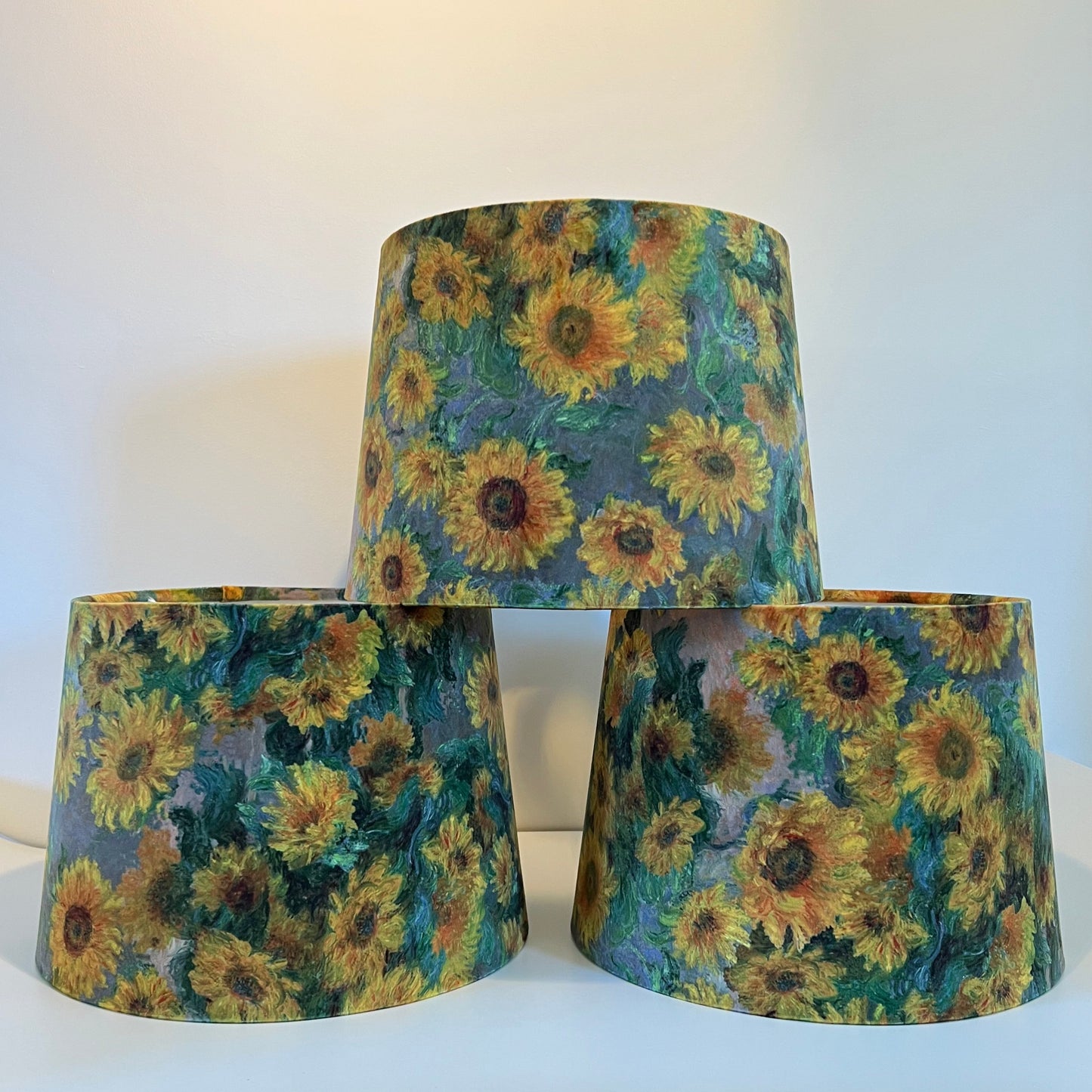 Van Gogh Sunflowers velvet french drum lampshade/ ceiling light shade, empire lampshade