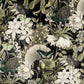 Peacock, butterfly velvet cone lampshade, in black, extra tall lampshade