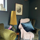 Mustard Velvet Lampshade | Extra Tall Cone Light Shade | Bespoke Handmade UK