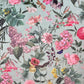 Butterfly, floral velvet cone lampshade, in duck egg, extra tall lampshade
