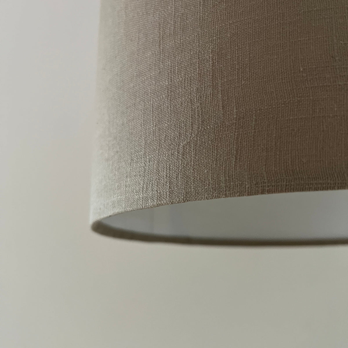Stone Linen Drum Lampshade | Handmade Ceiling Light Shade | Bespoke UK