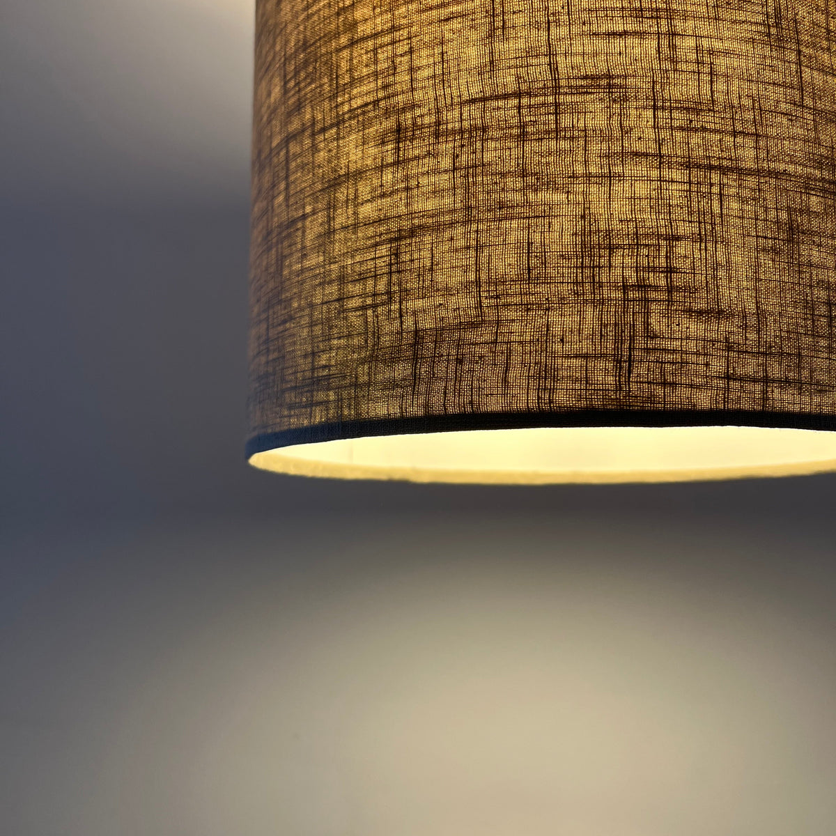 Stone Linen Drum Lampshade | Handmade Ceiling Light Shade | Bespoke UK