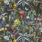 Tropical birds grey Velvet cone lampshade, extra tall lampshade