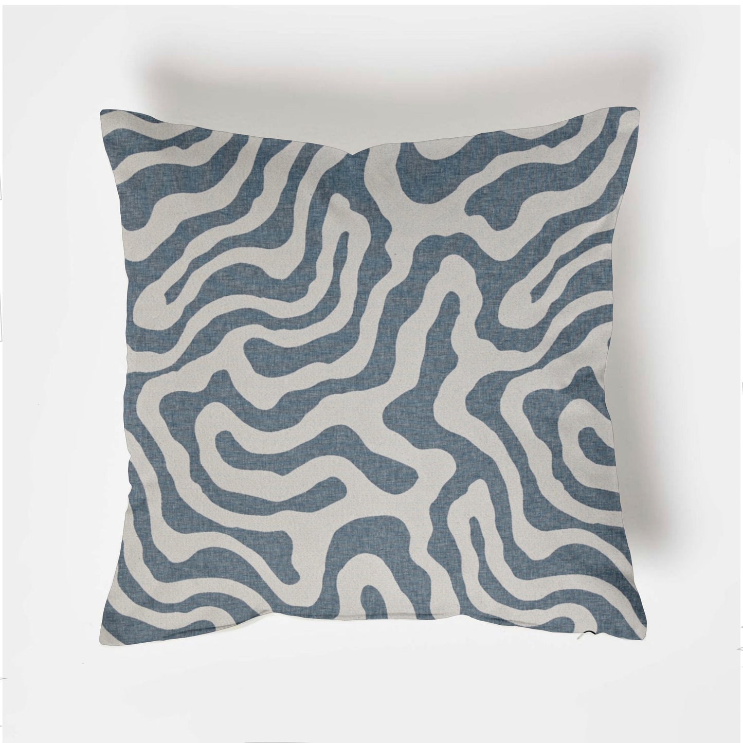 Blue wiggle throw cushion, scatter cushions