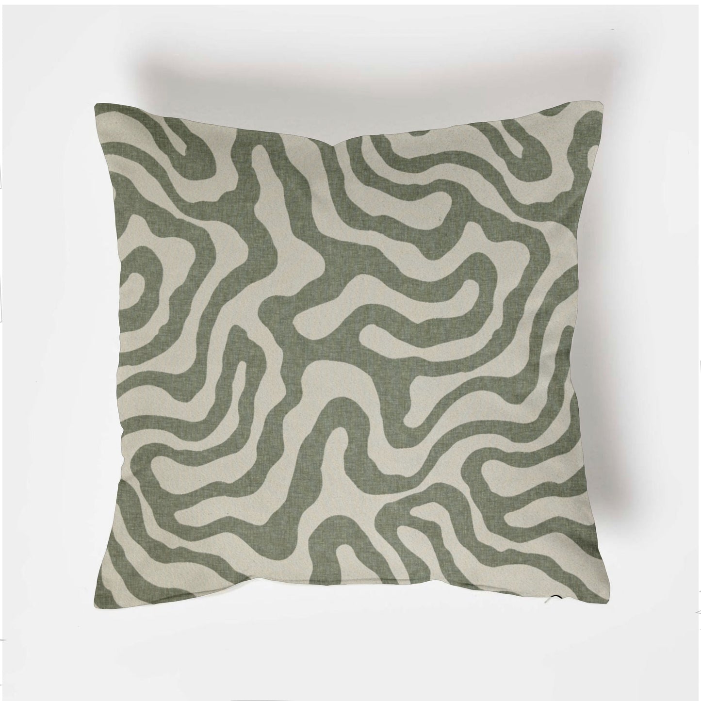 Green wiggle throw cushion, scatter cushions