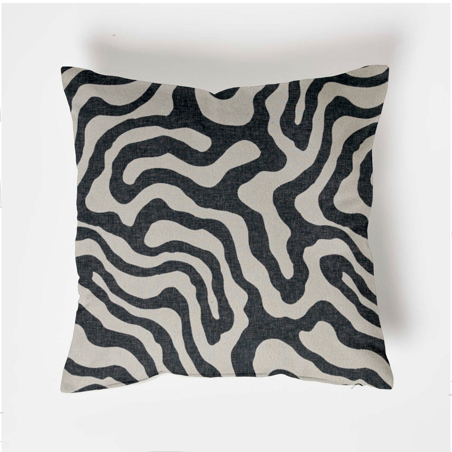 Black wiggle throw cushion, scatter cushions