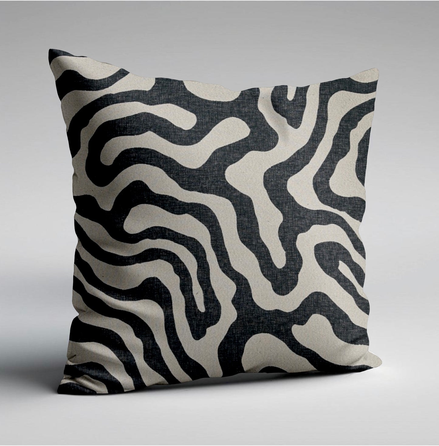 Black wiggle throw cushion, scatter cushions