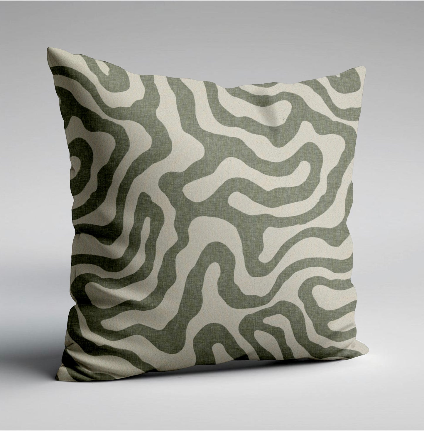 Green wiggle throw cushion, scatter cushions