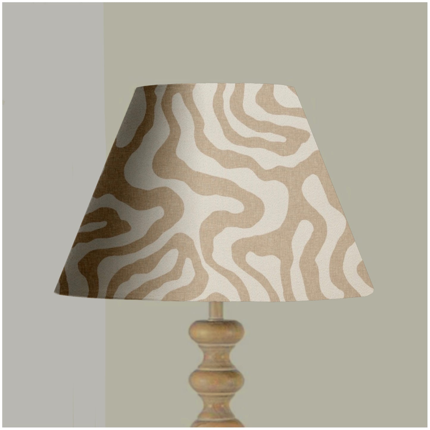 Ecru Wiggle coolie lampshade/ ceiling light shade, empire lampshade