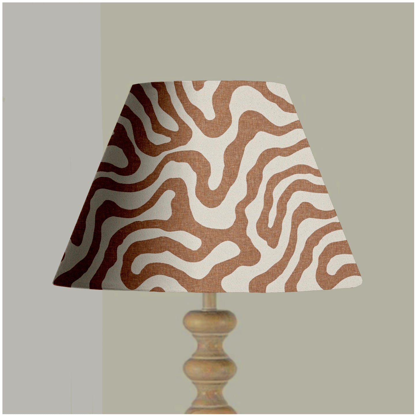 Sandstone Wiggle coolie lampshade/ ceiling light shade, empire lampshade