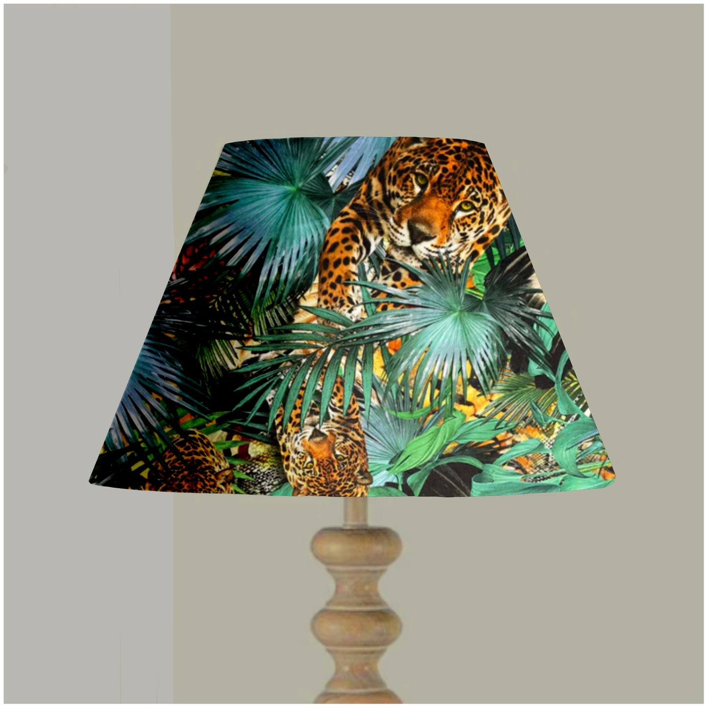 Tropical cheetah velvet coolie lampshade/ ceiling shade, empire lampshade