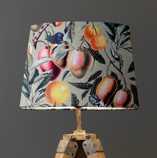 Summer Fruit velvet french drum lampshade/ ceiling light shade, empire lampshade