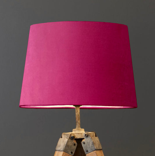 Pink velvet french drum lampshade/ ceiling light shade, empire lampshade