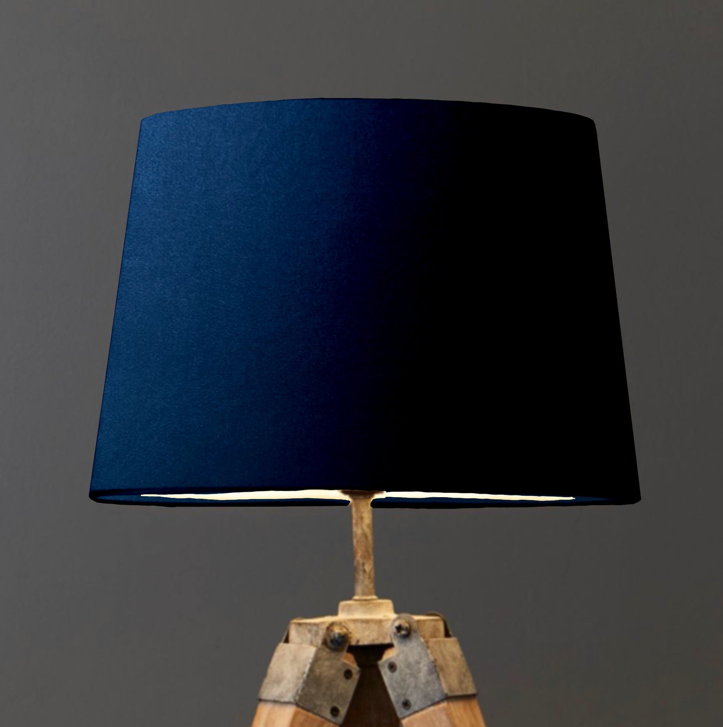 Navy velvet french drum lampshade/ ceiling light shade, empire lampshade