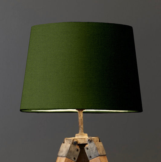Olive cotton french drum lampshade/ ceiling light shade, empire lampshade