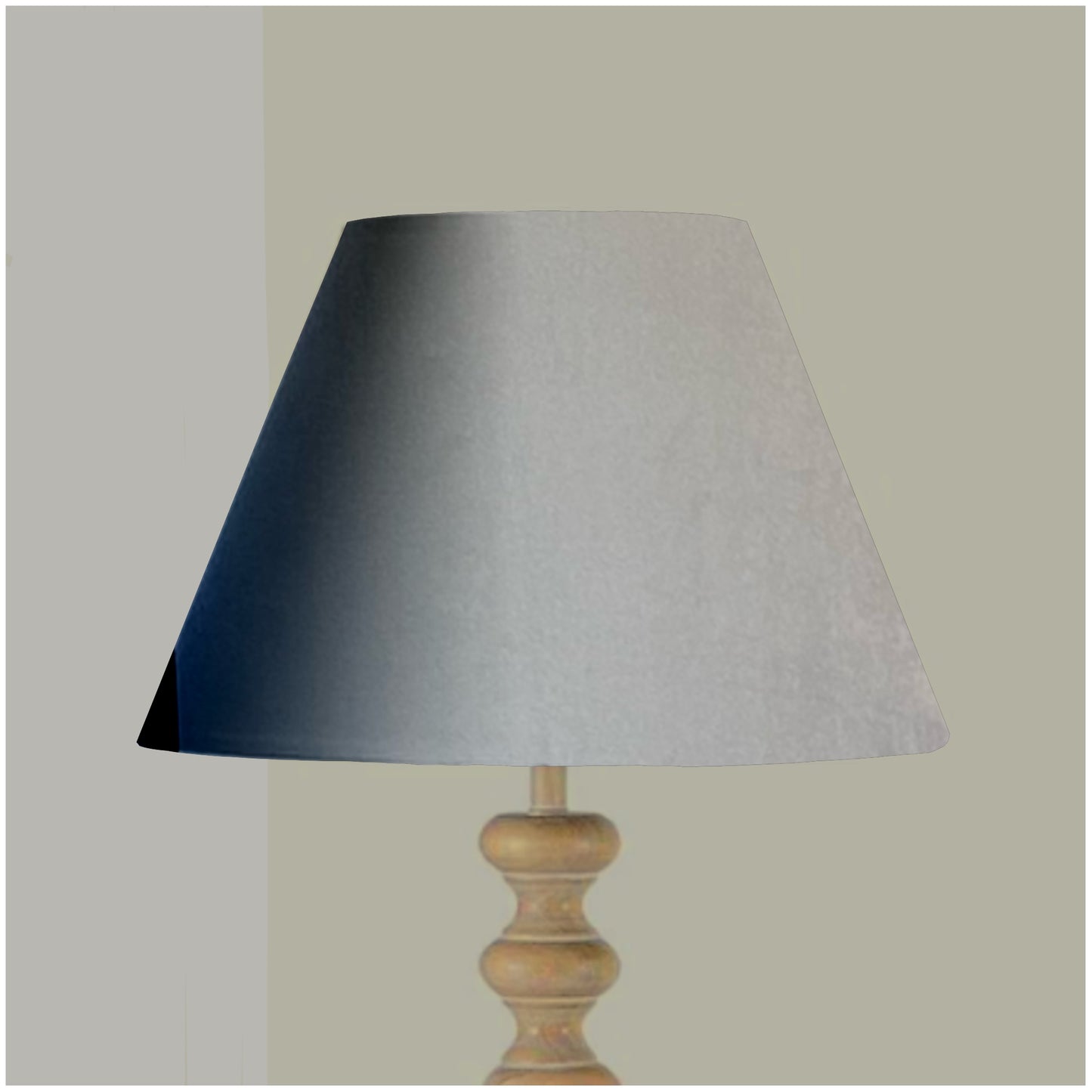 Grey velvet coolie lampshade/ ceiling shade, empire lampshade