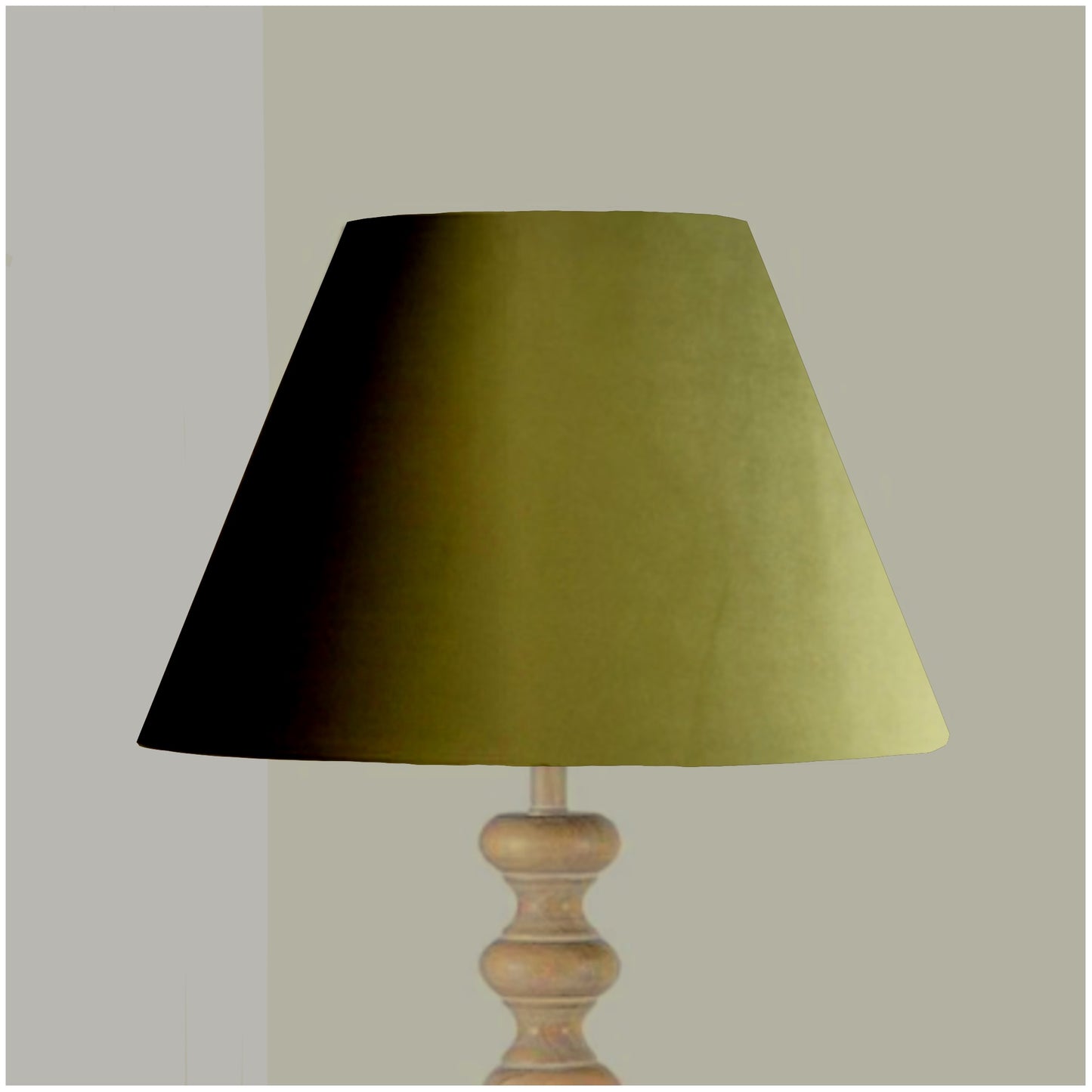 Olive green velvet coolie lampshade/ ceiling shade, empire lampshade