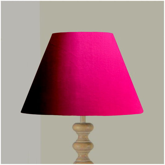 Cerise pink velvet coolie lampshade/ ceiling light shade, empire lampshade